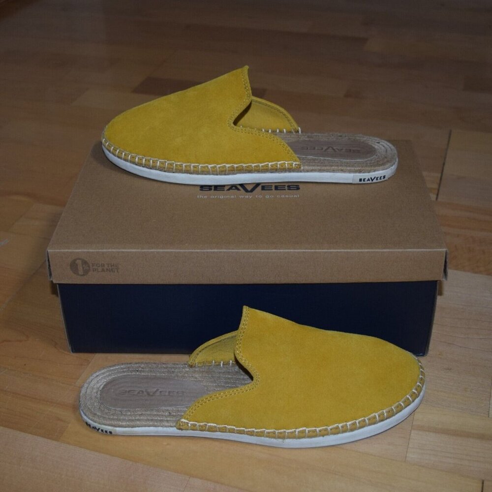 SEAVEES Women's Sz 9 Ocean Park Mule Sunflower Suede Slip On Shoes - Worn ONCE - Picture 3 of 13